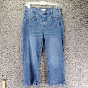 Nicole Miller Jeans Womens Size 8 Blue Soho High Rise Capri Stretch Denim